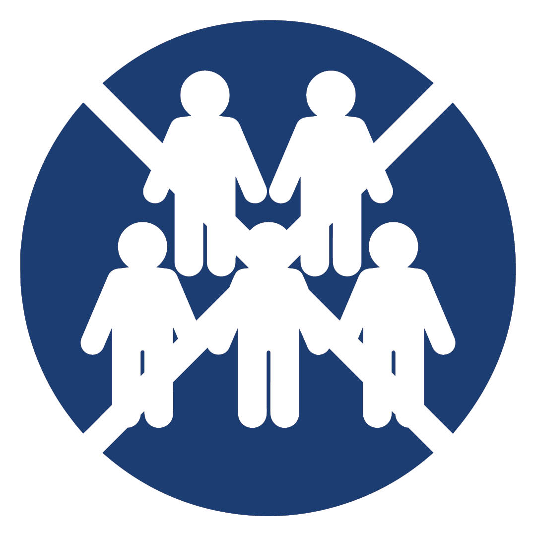 safety icon to show do not gather in groups