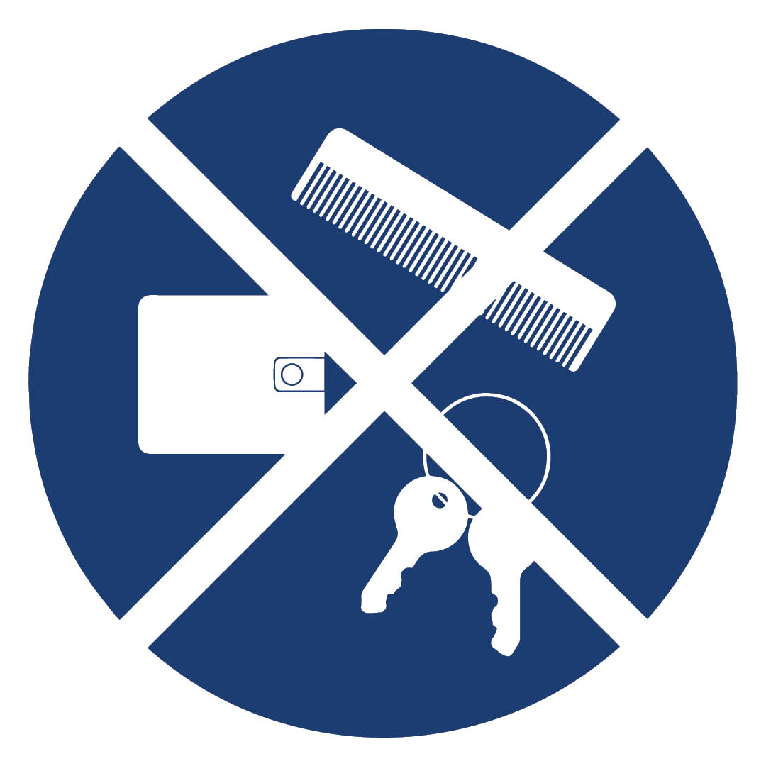safety icon to depict not to bring valuables
